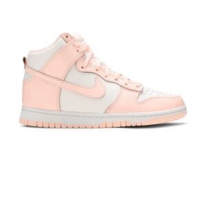 Women's Nike Pink White high top Dunks
